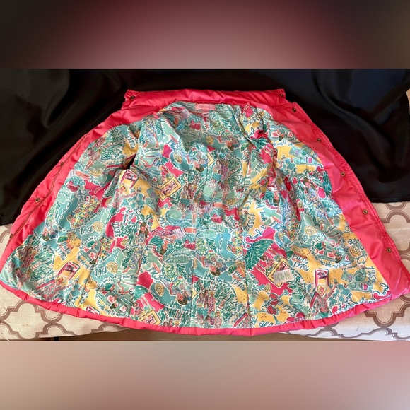Lily Pulitzer Isabella Flamingo Pink Down Vest Size XS, Like new! - Picture 4 of 9